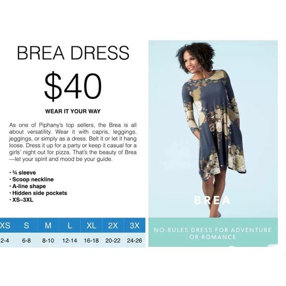 Honey & Lace Floral Brea 3/4 Sleeve Swing Dress - Picture 8 of 10